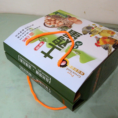 绿色环保农家鸡蛋彩色礼盒印刷包装