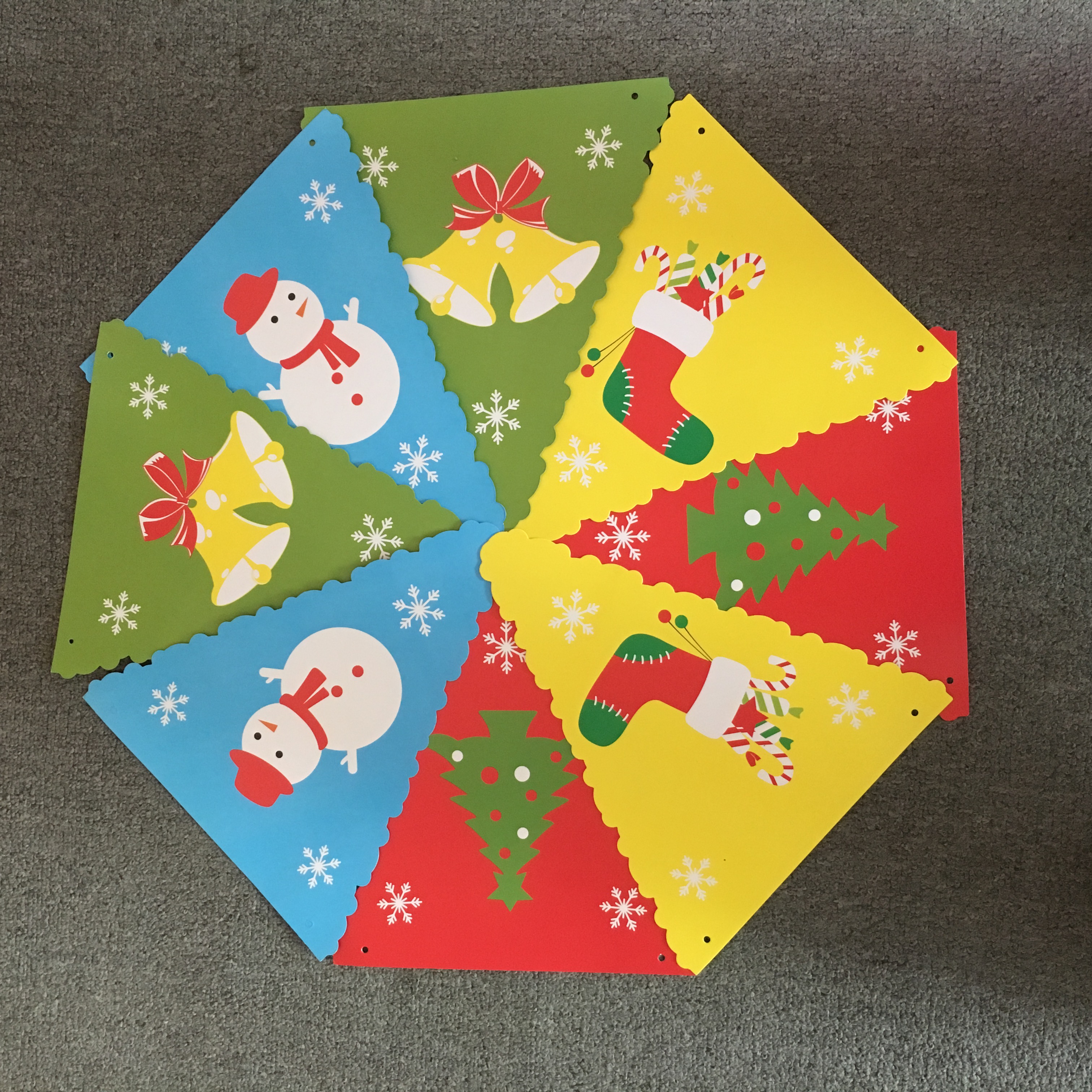 圣诞树卡纸挂件挂饰挂旗派对装扮圣诞节装饰品