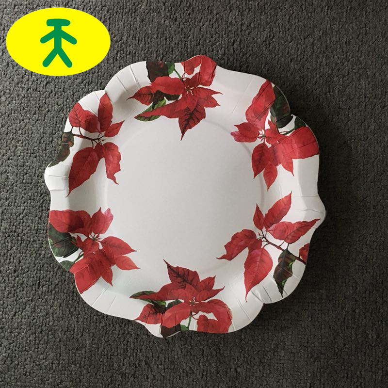 花卉纸盘餐盘纸碟